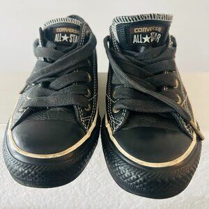 Converse Chuck Taylor All Star European Low Top Black Leather Women's 6.5
